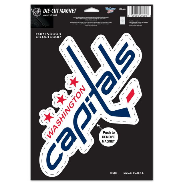 Washington Capitals Die Cut Logo Magnet 6.25" x 9"