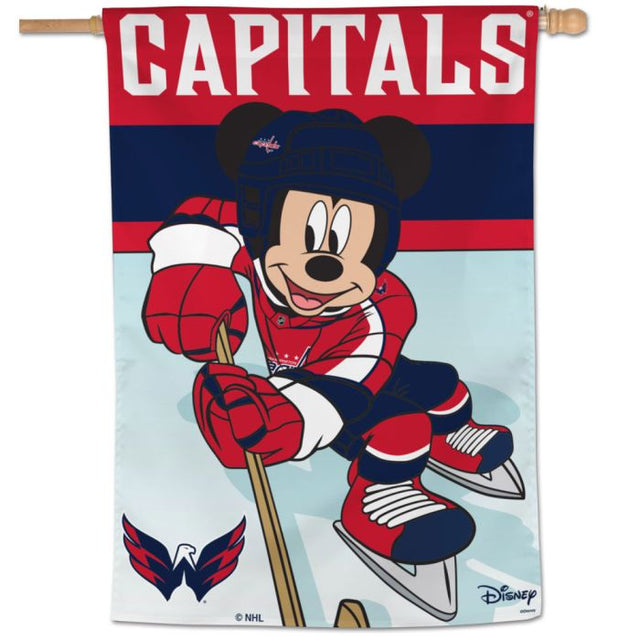 Bandera vertical de Washington Capitals/Disney de 28" x 40"