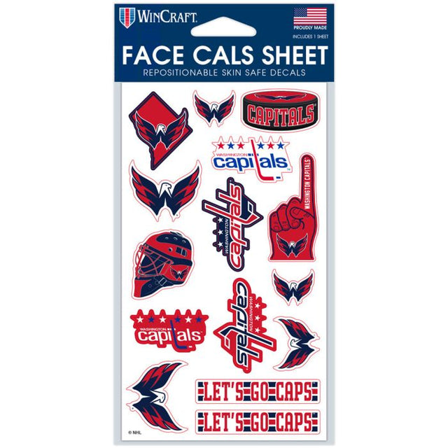 Washington Capitals Face Cals 4" x 7"