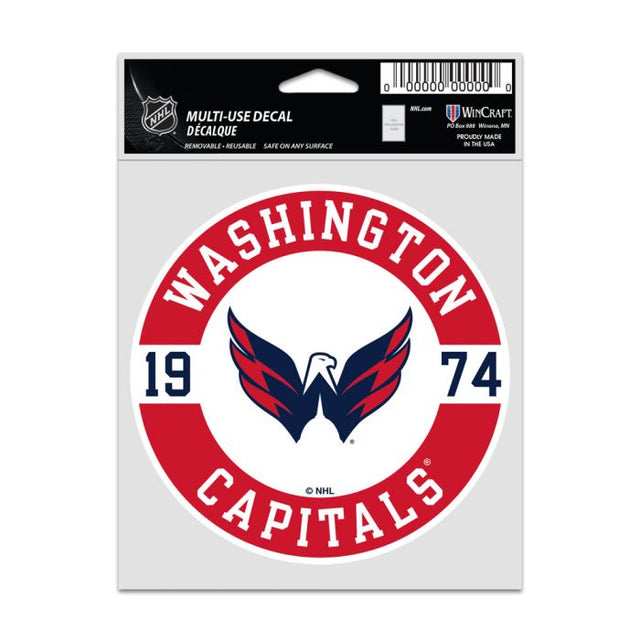 Calcomanías para fanáticos de Washington Capitals de 3,75" x 5"