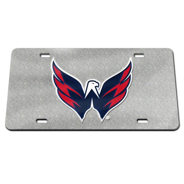 Washington Capitals GLITTER Specialty Acrylic License Plate