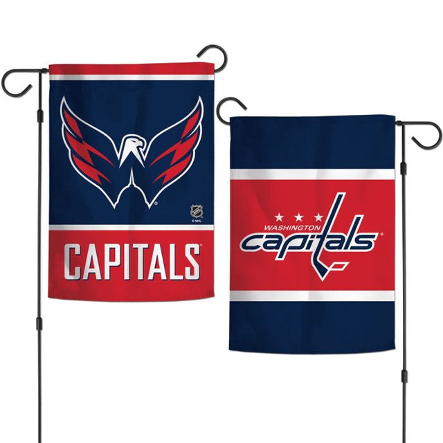 Banderas de jardín de Washington Capitals de 2 lados, 12,5" x 18"