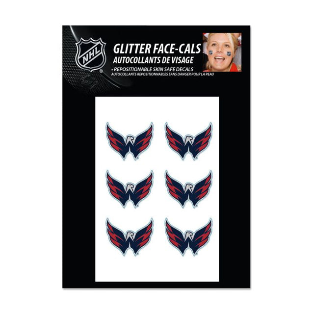 Washington Capitals Glitter Tattoo 6 Pack