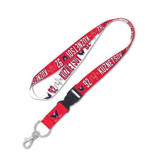 Washington Capitals Lanyard w/detachable buckle 1" Evgeny Kuznetsov