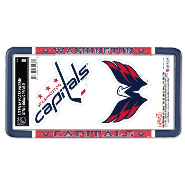 Washington Capitals License Plate Thin Frame - Plastic w/Decal