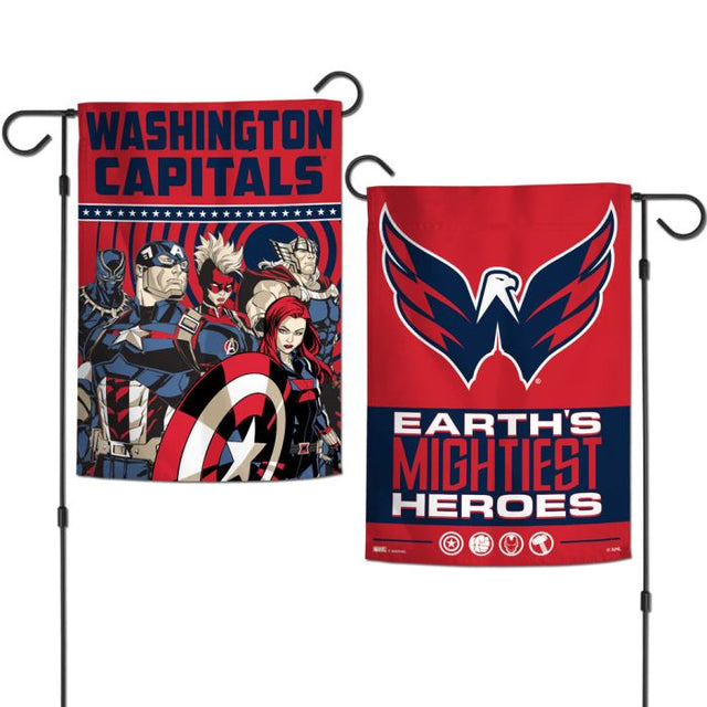 Washington Capitals / Marvel (c) 2021 MARVEL Garden Flags 2 sided 12.5" x 18"