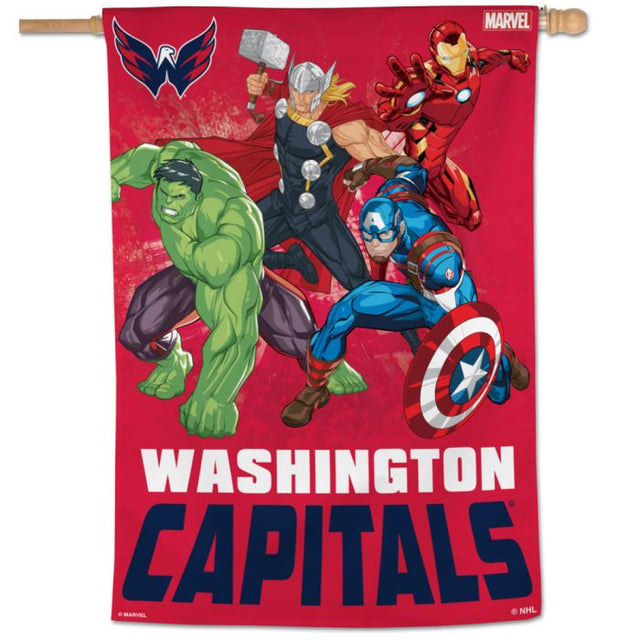 Washington Capitals / Marvel (c) Bandera vertical MARVEL 2021 de 28" x 40"