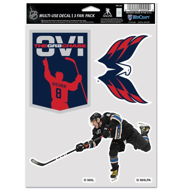 Washington Capitals Multi Use 3 Fan Pack Alex Ovechkin