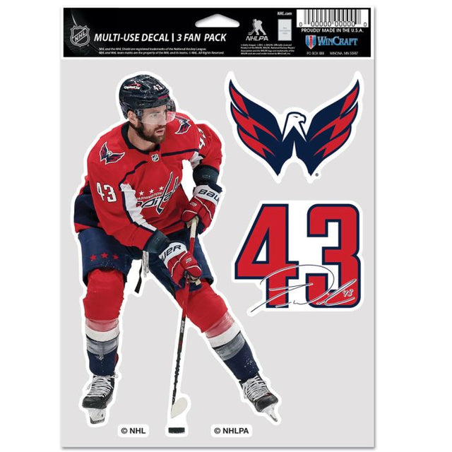 Paquete multiusos para 3 aficionados de los Washington Capitals, Tom Wilson