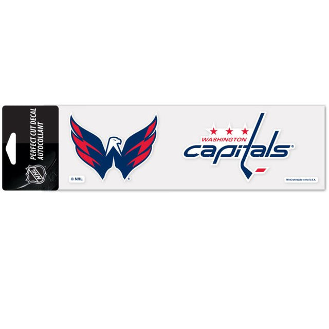 Calcomanías de Washington Capitals de corte perfecto de 3" x 10"