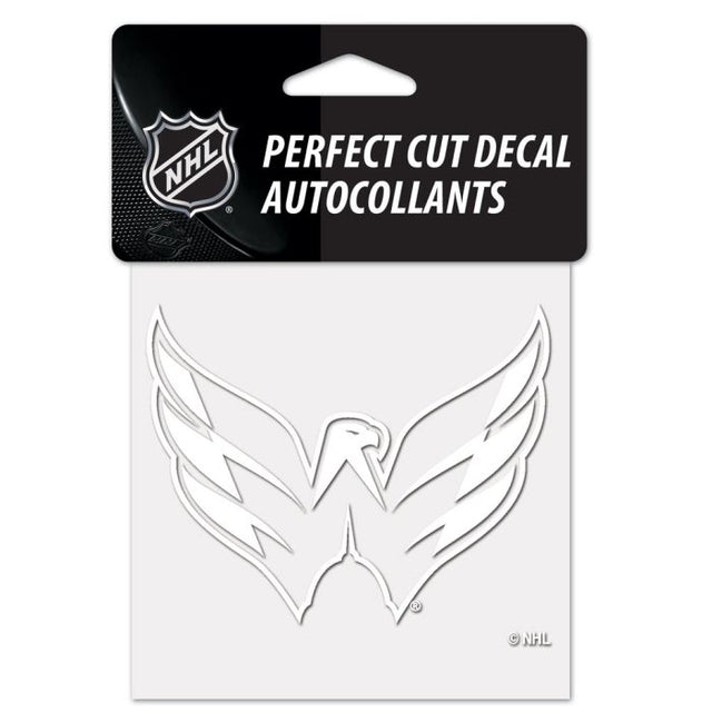 Washington Capitals Perfect Cut White Decal 4" x 4"