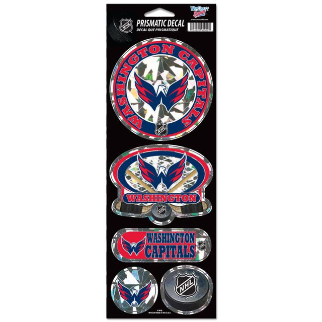 Washington Capitals Prismatic Decal 4" x 11"