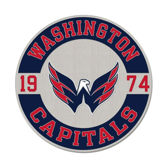 Tarjeta de joyería con pin esmaltado de colección de Washington Capitals Round