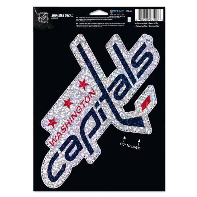 Washington Capitals Shimmer Decals 5" x 7"