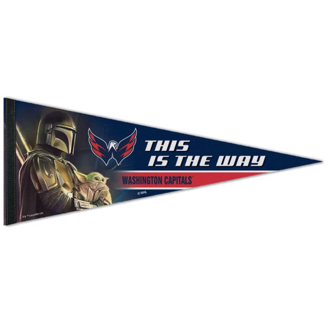 Banderín premium de Washington Capitals / Star Wars Mandalorian de 12" x 30"