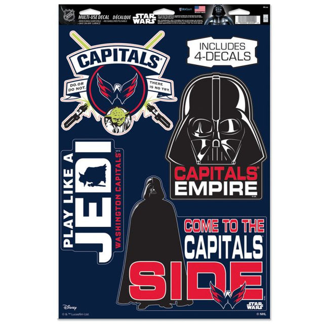 Washington Capitals / Star Wars Calcomanía multiusos de Star Wars de 11" x 17"