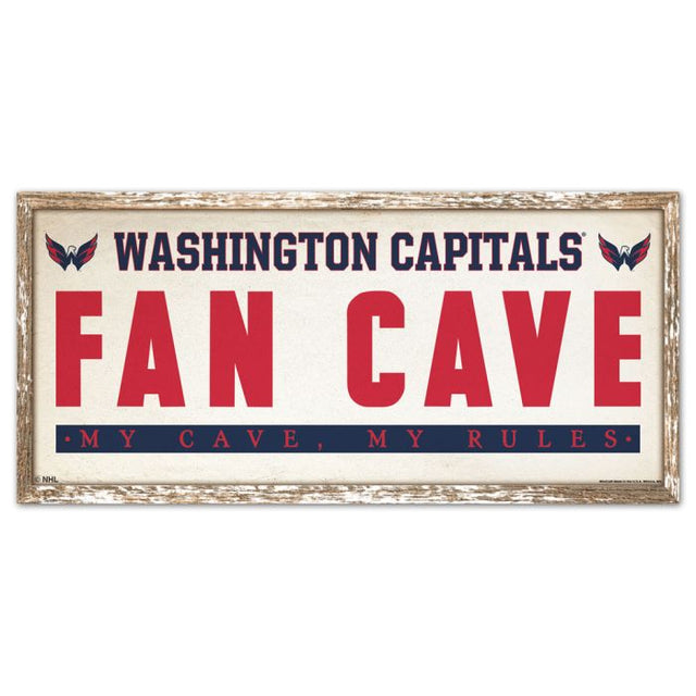 Washington Capitals Wood Sign 8" x 17"