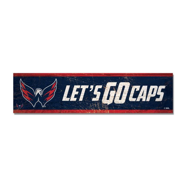 Washington Capitals Wooden Magnet 1.5" X 6"