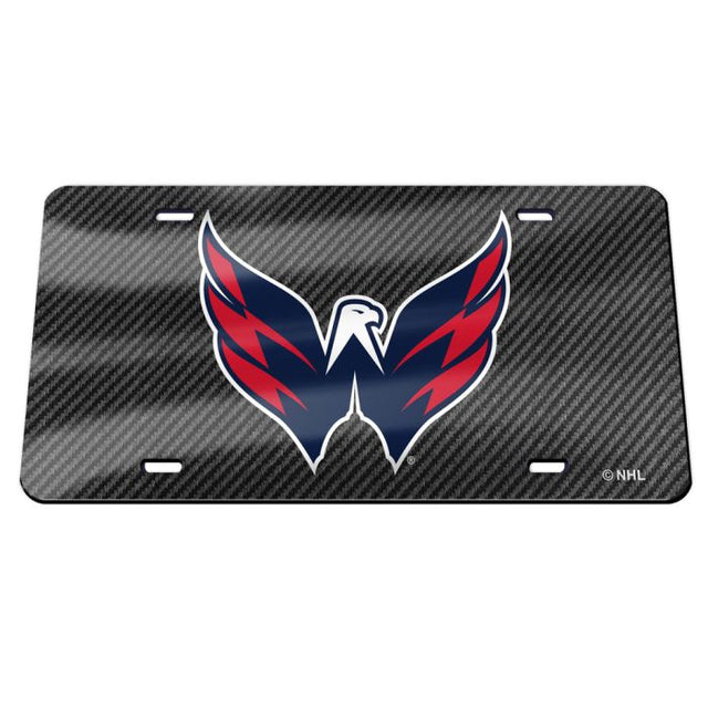 Washington Capitals carbon Specialty Acrylic License Plate