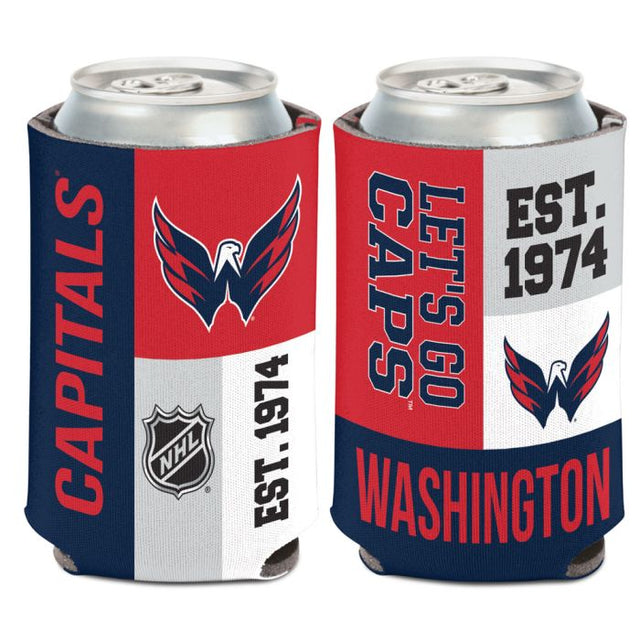 Washington Capitals color block Can Cooler 12 oz.