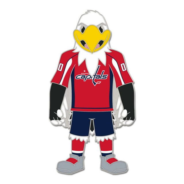 Tarjeta de joyería con pin esmaltado de colección de la mascota de Washington Capitals