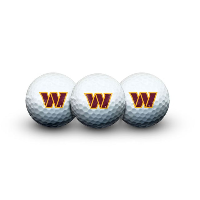 Pelotas de golf Washington Commanders 3 en estuche tipo concha