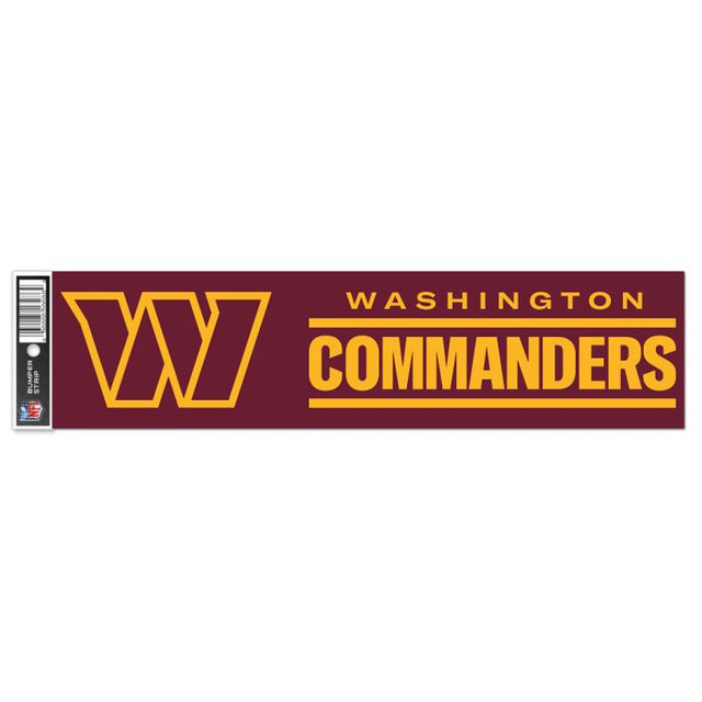 Tira de parachoques de los Washington Commanders de 3" x 12"