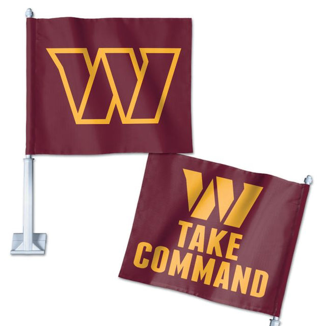 Bandera para auto de los Washington Commanders, 11,75" x 14"