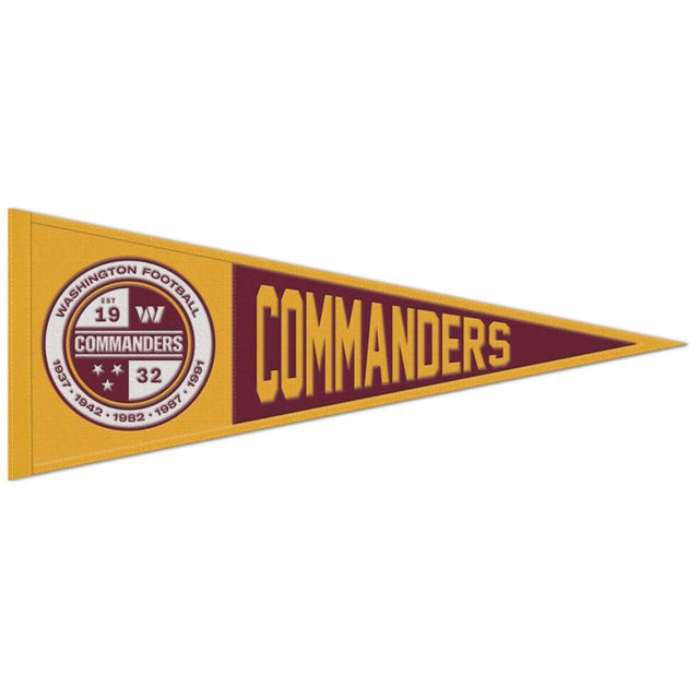 Banderín clásico de lana de los Washington Commanders, 13" x 32"