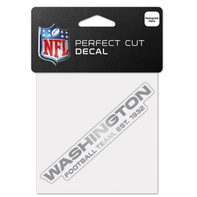 Washington Commanders Decal Metallic 4" x 4"