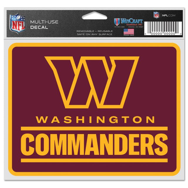 Calcomanías para fanáticos de los Washington Commanders de 5" x 6"