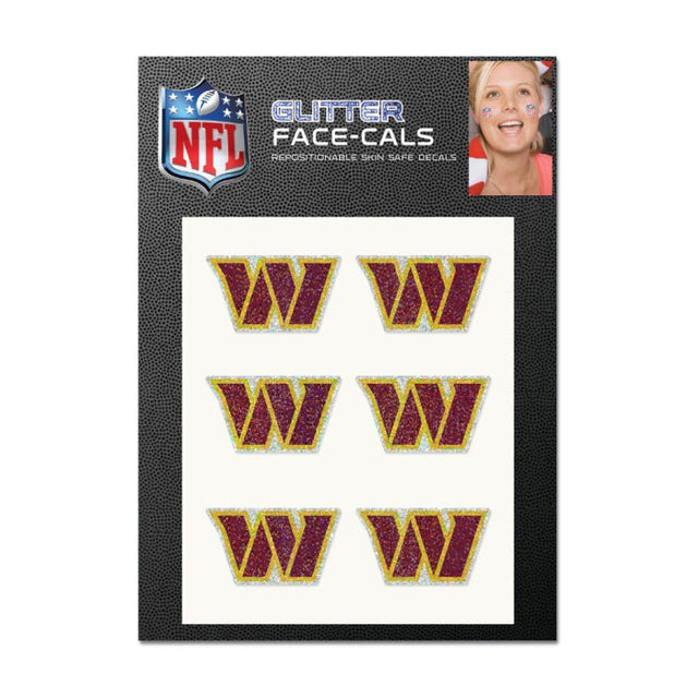 Washington Commanders Glitter Tattoo 6 Pack