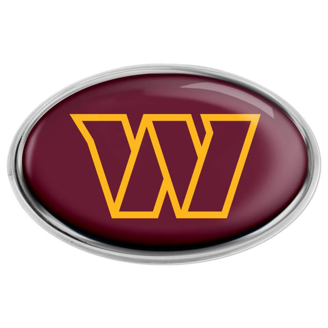 Washington Commanders Oval Chrome Metal Domed Emblem