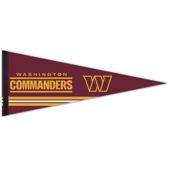 Banderín premium con el logotipo de Washington Commanders Primary de 12" x 30"