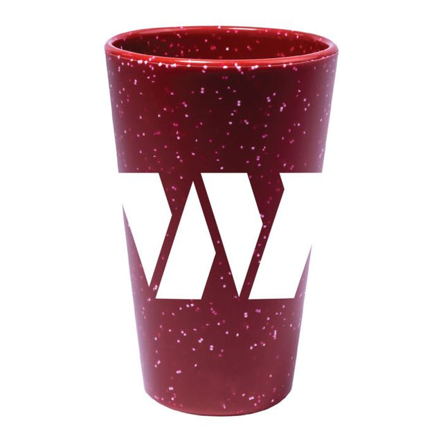 Vaso de pinta de silicona Washington Commanders Red Speckle de 16 oz