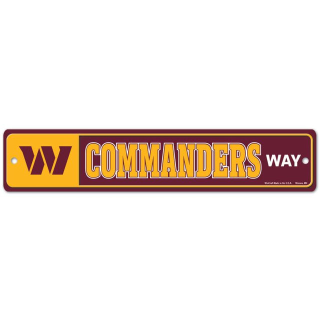 Washington Commanders Street / Zone Sign 3.75" x 19"