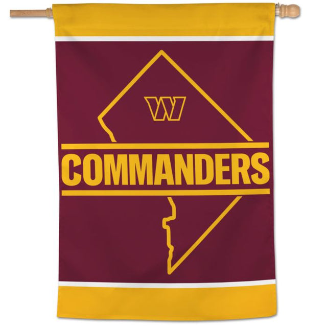 Bandera vertical de los comandantes de Washington de 28" x 40"