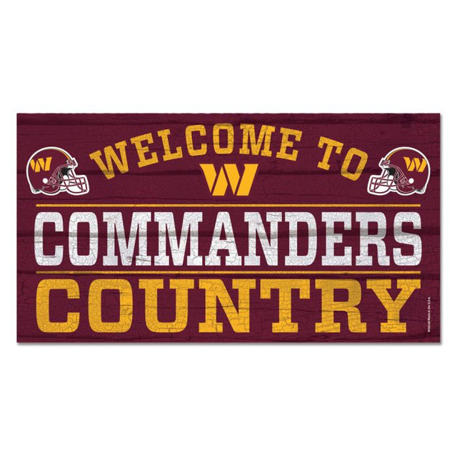 Washington Commanders Wood Sign 13"x24" 1/4" thick