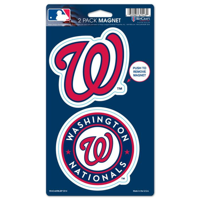 Paquete de 2 imanes de Washington Nationals de 5" x 9"