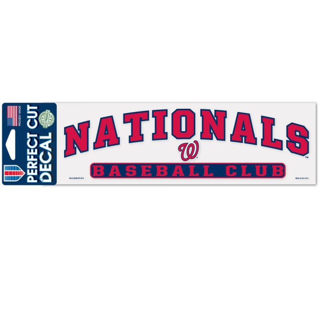 Calcomanías de corte perfecto arqueadas de Washington Nationals de 3" x 10"