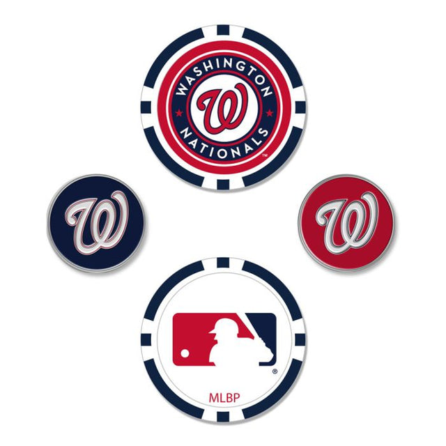 Juego de cuatro marcadores de pelota de los Washington Nationals