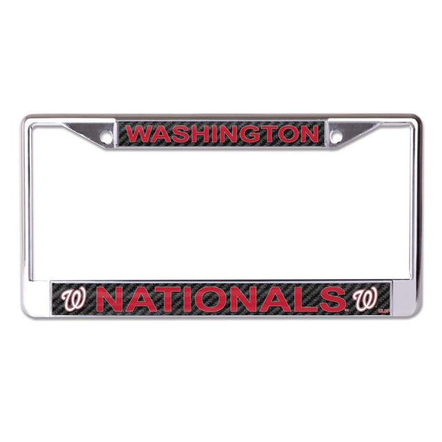 Washington Nationals CARBON Lic Plt Frame S/L Printed