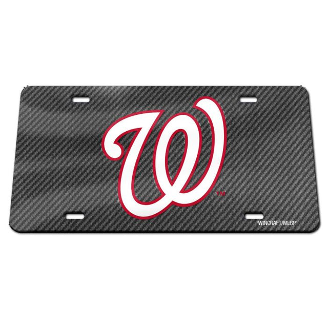 Washington Nationals CARBON Specialty Acrylic License Plate