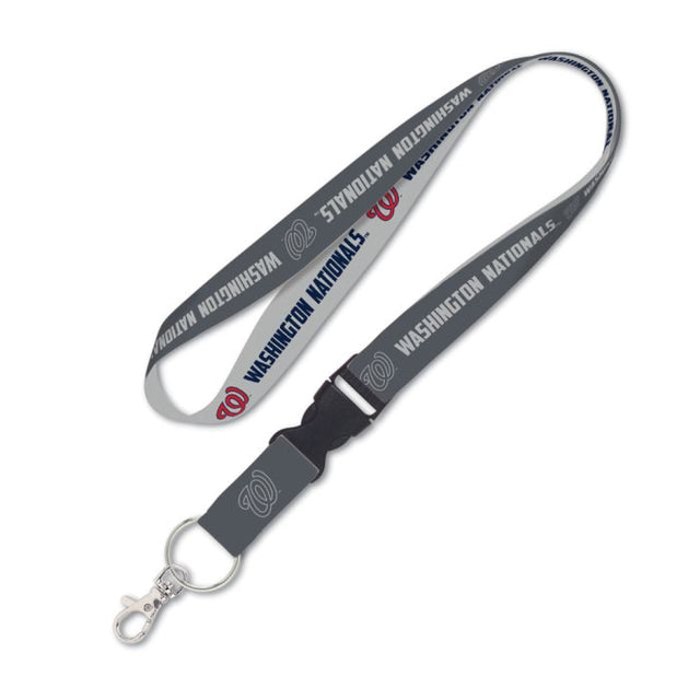 Washington Nationals Charcoal Lanyard w/detachable buckle 1"