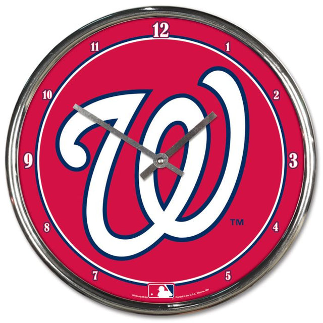 Washington Nationals Chrome Clock