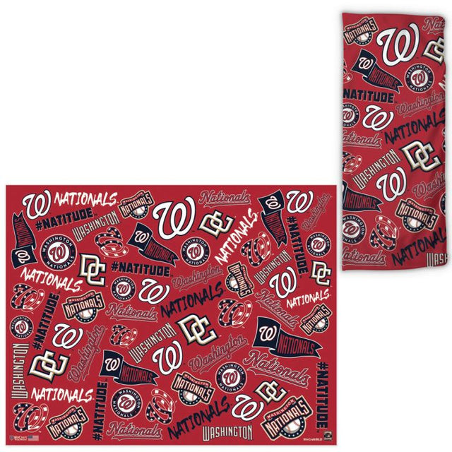 Envolturas para fanáticos con estampado disperso de Washington Nationals/Cooperstown