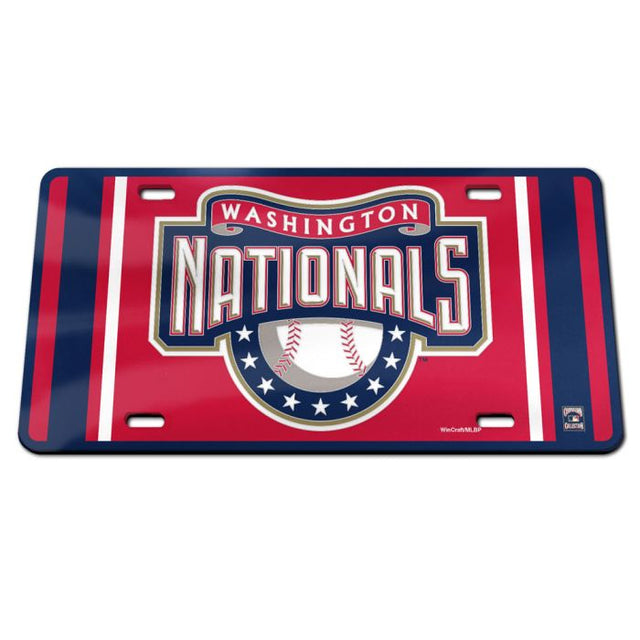 Matrícula acrílica especial de Washington Nationals/Cooperstown