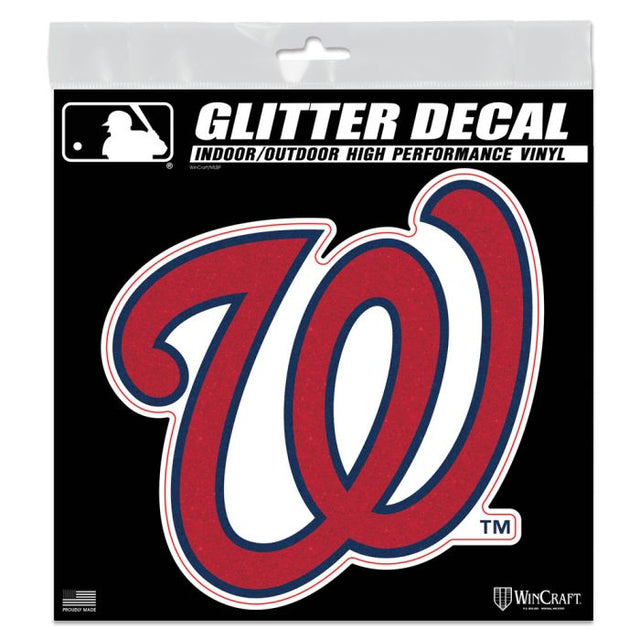 Washington Nationals Decal Glitter 6" x 6"