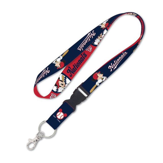 Cordón de Mickey de los Washington Nationals/Disney con hebilla desmontable de 1"