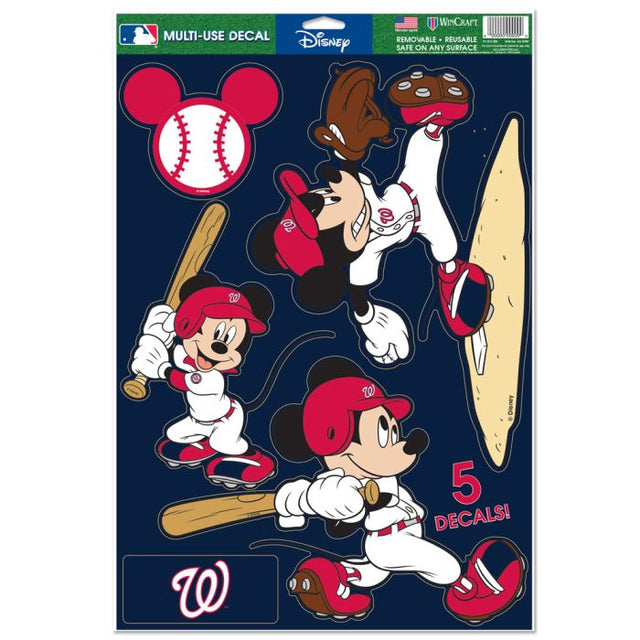 Calcomanía multiusos de Mickey Mouse de Washington Nationals/Disney, 11" x 17"